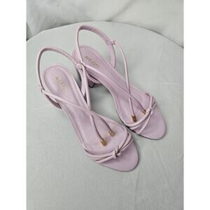 Arezzo Women's Camila Mid Block Heel Sandals Violet Size 9B NWT